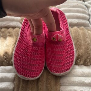 Pink Mesh Slip-On Shoes